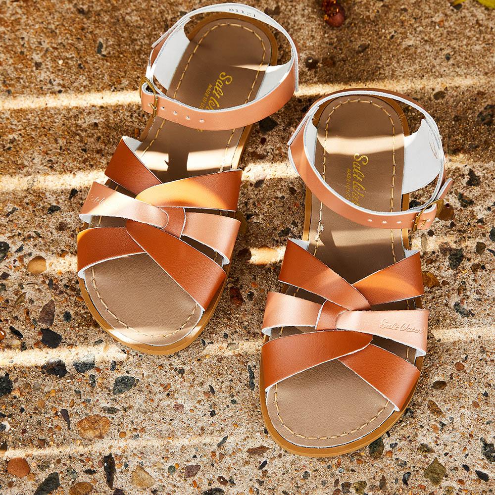 Salt Water Sandals Original Mash Up Rose Gold Tan