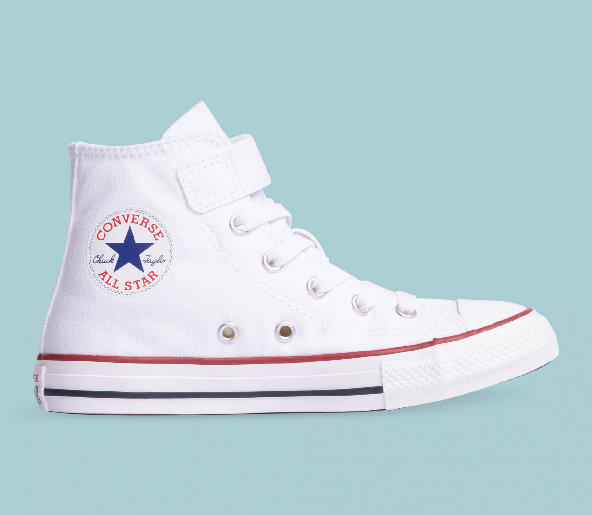 Converse Chuck Taylor All Star Easy On 1V Junior High Top White Yout Little Treads