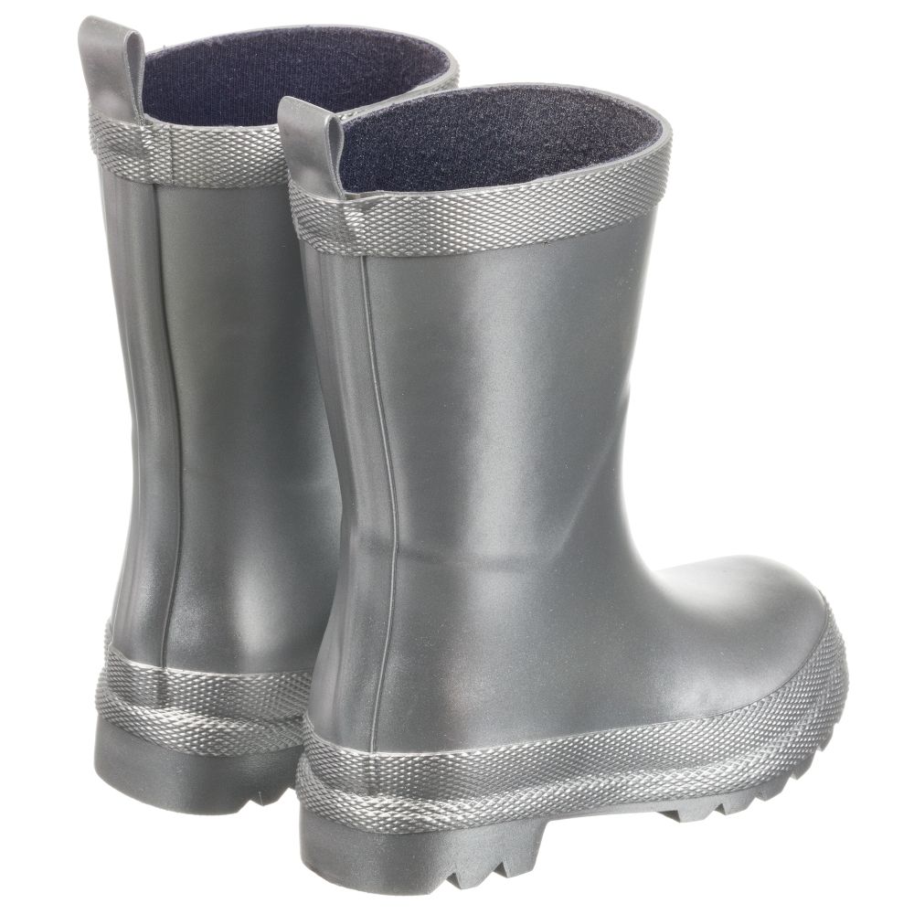 Silver rain boots cheap