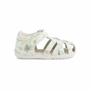 Bobux Step Up Tropicana II Sandal - White Flora