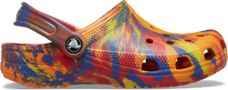 Crocs Kids' Classic Clog - Marbled Orange Zing