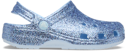 Crocs Kids' Classic Glitter Clog - Blue Frost