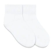 CalmCare Calming Sensory Sports Quarter Crew Sock - White