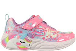Skechers Kids' S-Lights: Unicorn Dreams - Heart Sparkles - Pink Multi
