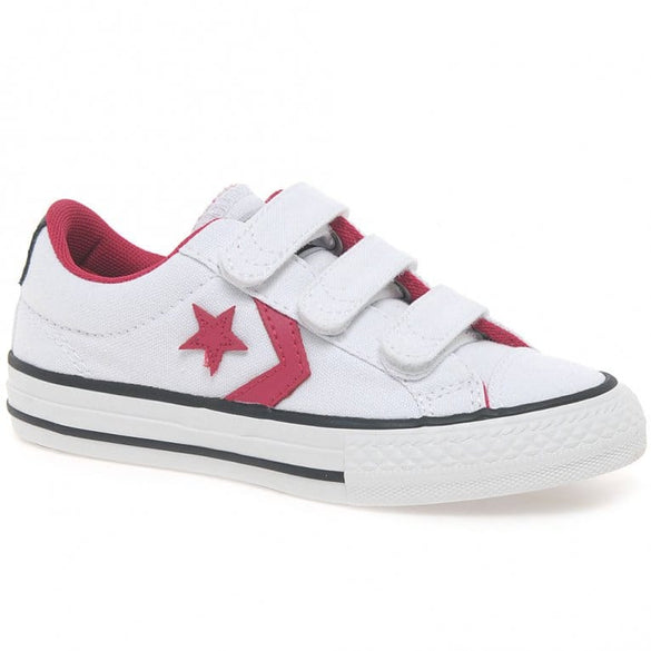 Deportista Subdividir Recurso Converse Star Player 3V OX Junior - White/Red – Little Treads