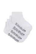 Bonds Kids Logo Light Quarter Crew Sock 4pk - White